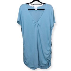 Motherhood Teal V-neck Lightweight Long Sweater XL